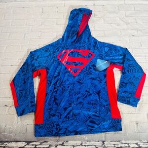 Superman Boys Hoodie Size 10/12 NWT